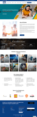 QE Safety Website Design screenshot 1