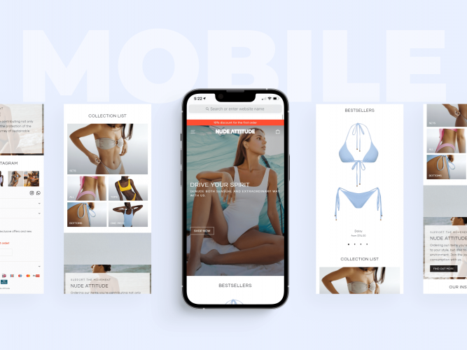 NUDE ATTITUDE | Shopify store development  screenshot 3