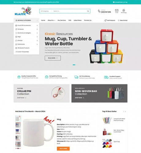 Custom Corporate Web Design and Development - Klassic Resources screenshot 1
