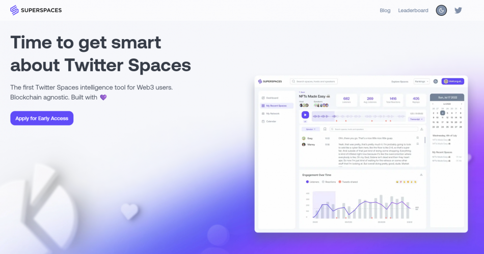 SuperSpaces - Twitter Spaces Analytics screenshot 1