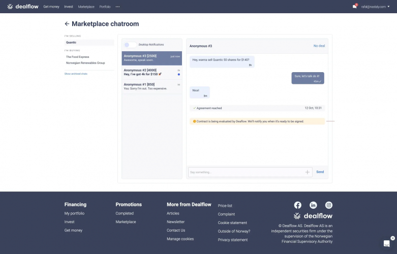 DEALFLOW screenshot 2