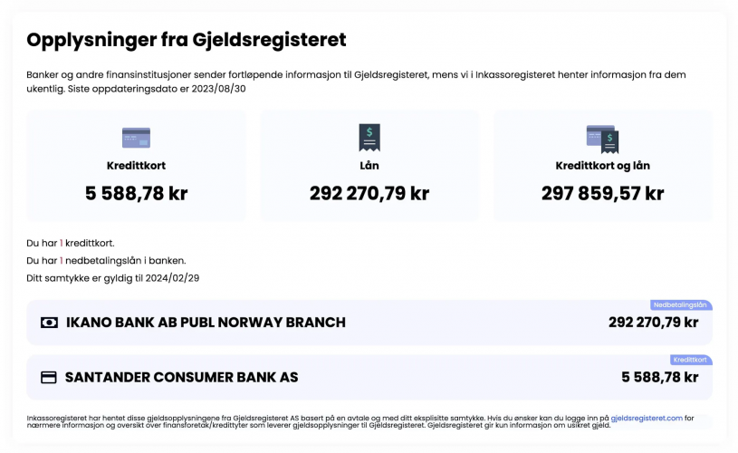 INKASSOREGISTERET screenshot 4