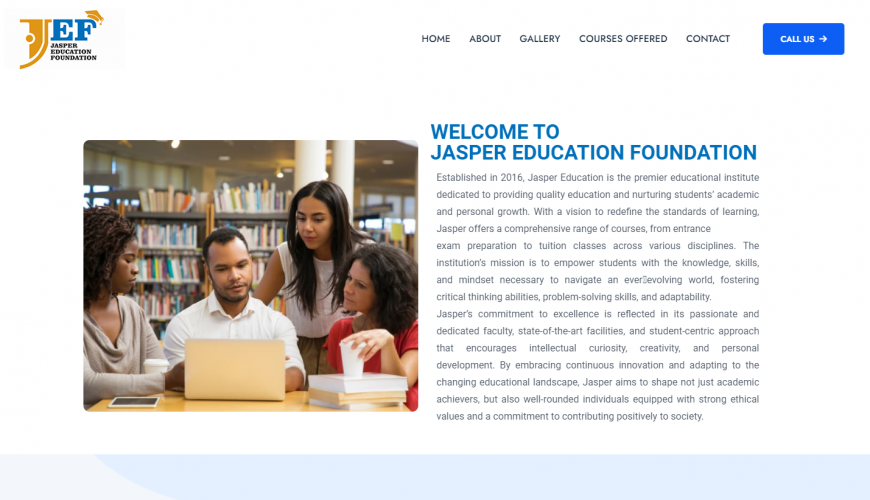 Jasper Education Foundation Website Design & Development screenshot 1