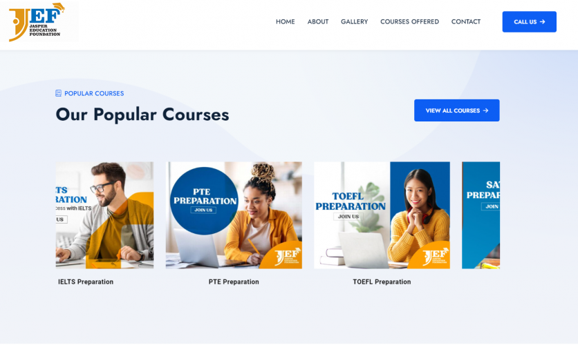 Jasper Education Foundation Website Design & Development screenshot 3