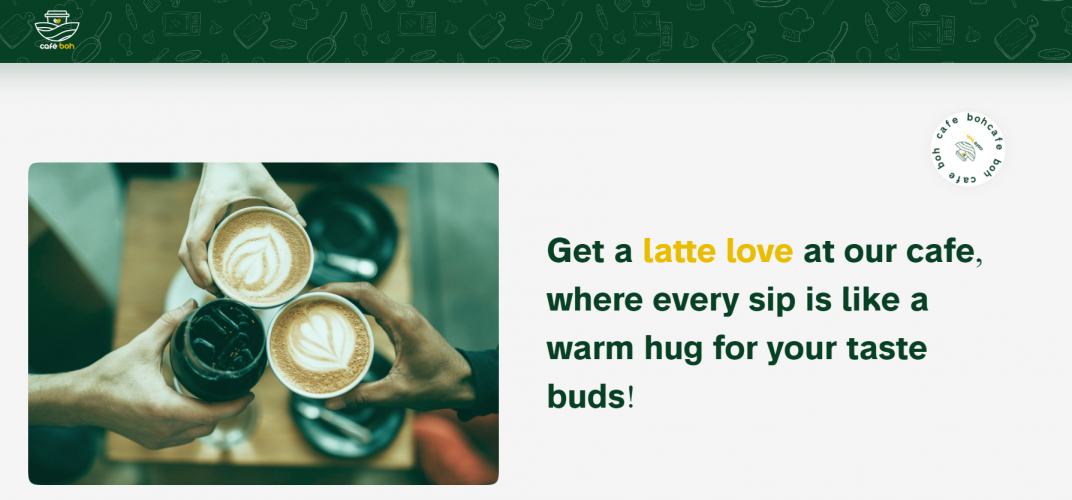 Cafe Boh: Social Media & Website Design screenshot 1
