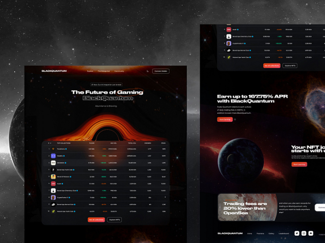 Space Themed Landing Page screenshot 1
