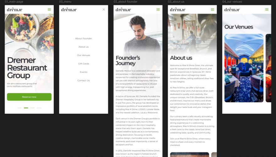 Dremer Restaurant Group screenshot 1