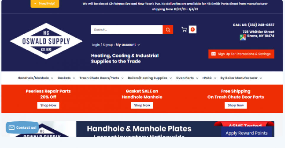 Oswald Supply SEO screenshot 1