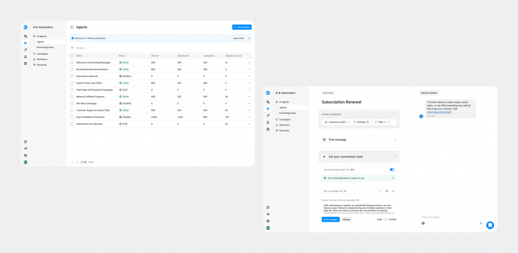 Salesmessage screenshot 1