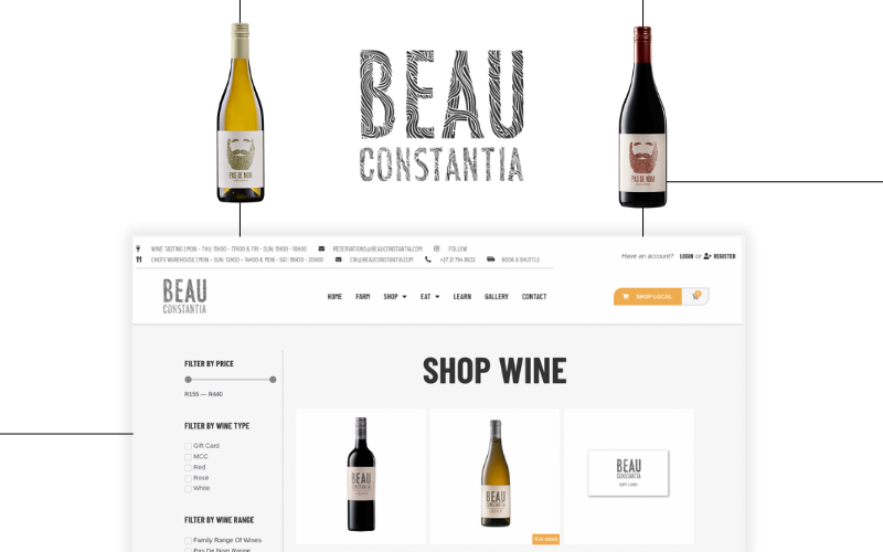 E-Commerce Website Redesign & Development for a Luxury Wine Estate screenshot 1