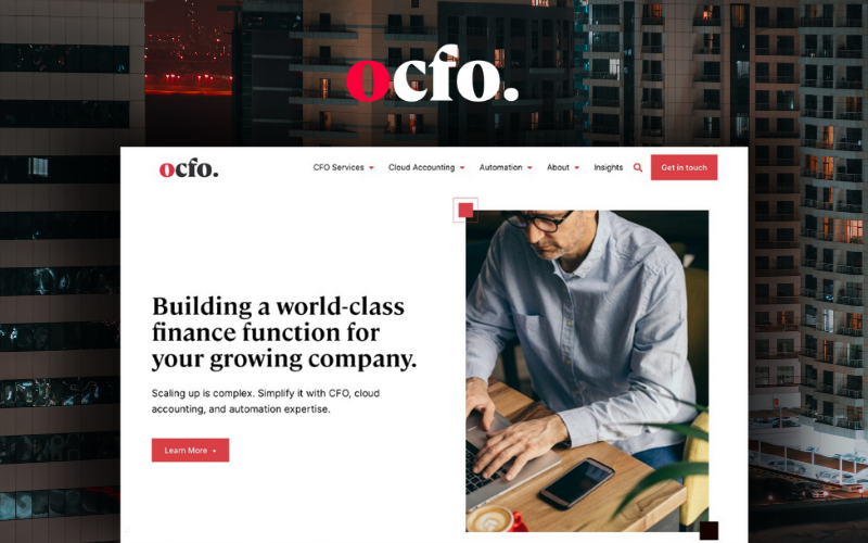 Website Redesign & Development for a Financial Management Site screenshot 1