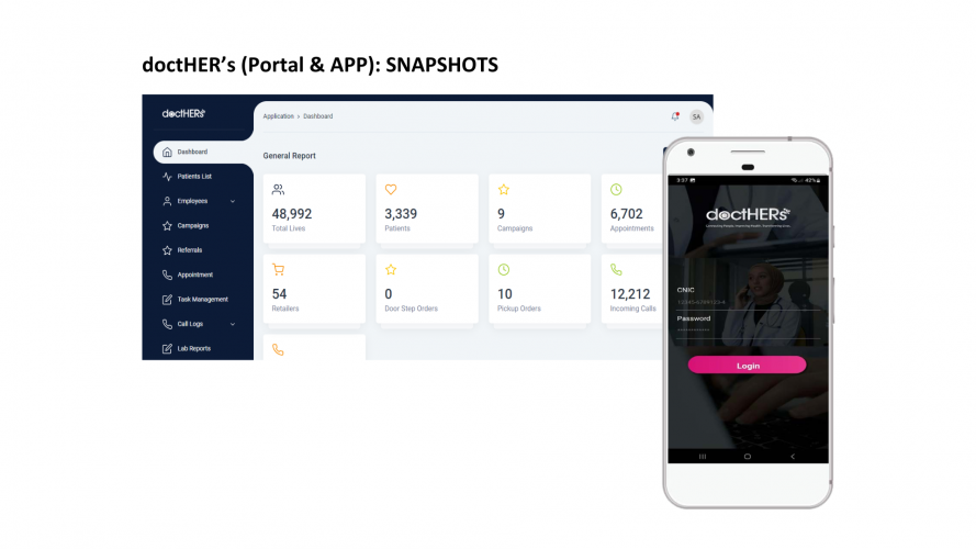 doctHER’s (Portal & APP): Reimagining Healthcare Through Technology & Humanized Care screenshot 1