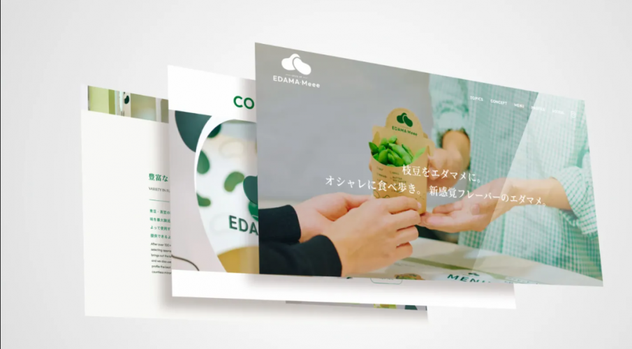 Brand site creation for edamame specialty store "EDAMA・Meee" screenshot 2