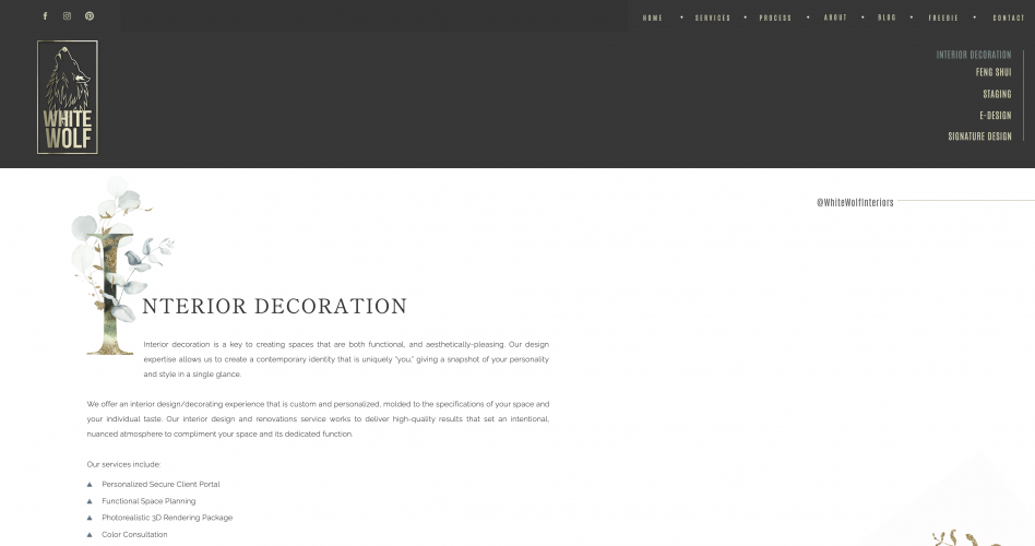 WEBSITE DESIGN - INTERIOR DESIGN AND FENGSHUI EXPERT screenshot 1