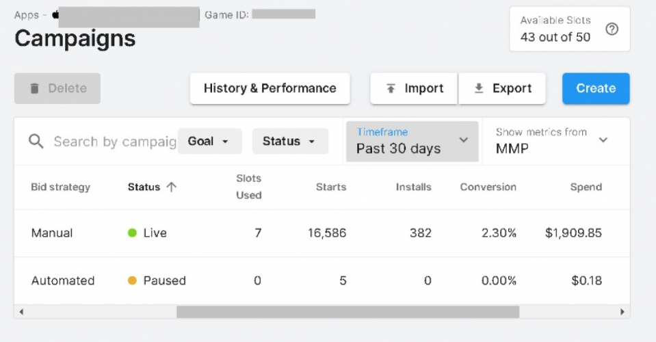 Promoting a mobile app on Unity Ads: 382 installations screenshot 1