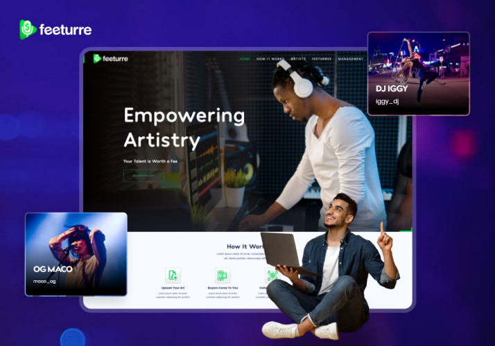 Feeturre - Media & Entertainment Marketplace App screenshot 1