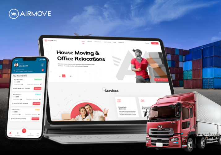 Airmove - An On-Demand Logistics Delivery Application screenshot 1
