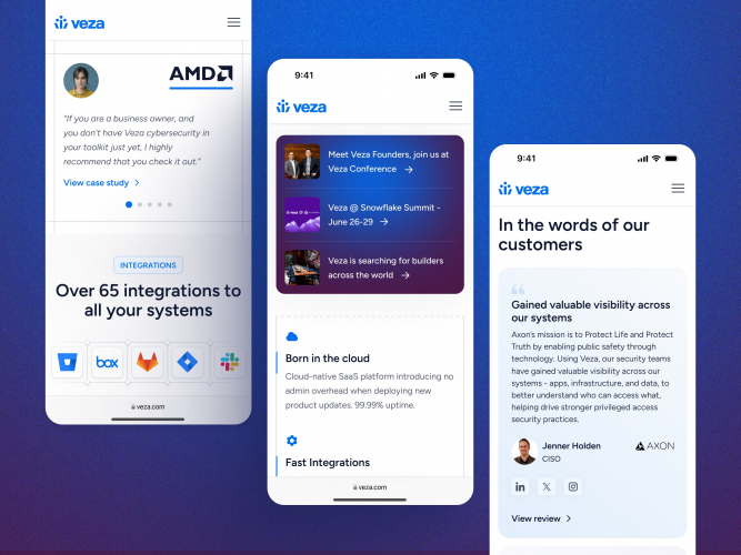 Veza - A modular Website, built to scale screenshot 1