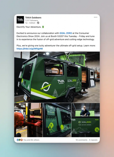 How We Helped an RV Manufacturer Monetize a Partnership Announcement screenshot 3