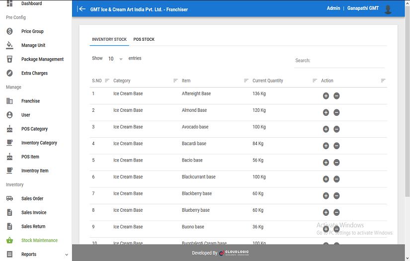 ERP and POS for Franchise management software screenshot 5