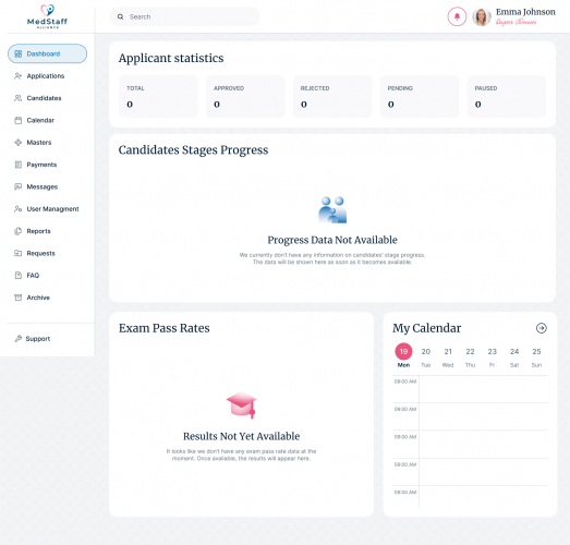 Medstaff — Custom CRM for Healthcare Staffing Operations screenshot 1