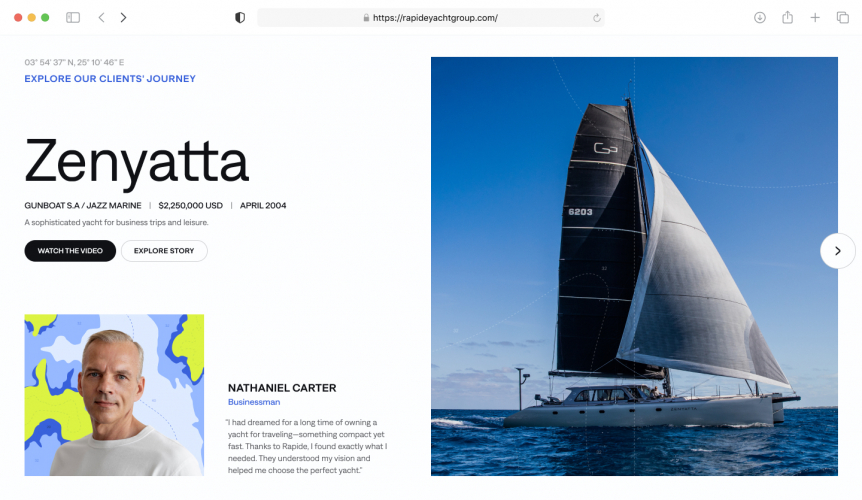 Rapid Yacht Group — Luxury Yacht Website on WordPress screenshot 1