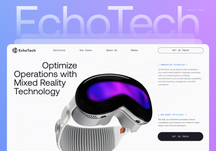 EchoTechVR — High-Performance WordPress Website for XR and AI Startup screenshot 1