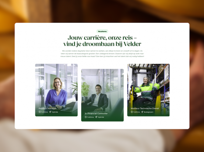 Velder Webshop and Corporate website screenshot 4