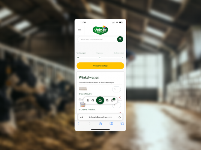 Velder Webshop and Corporate website screenshot 1