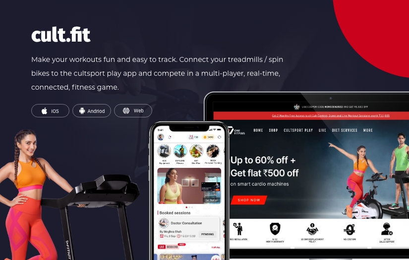 cult.fit - Home Fitness Partner screenshot 1