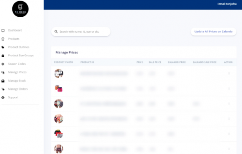 WEB SERVICE INTEGRATION, WITH ZALANDO screenshot 1