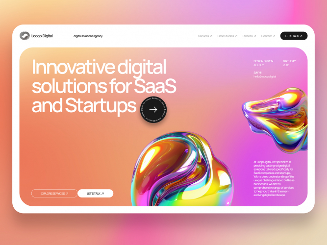 Landing Page for Digital Agency screenshot 1
