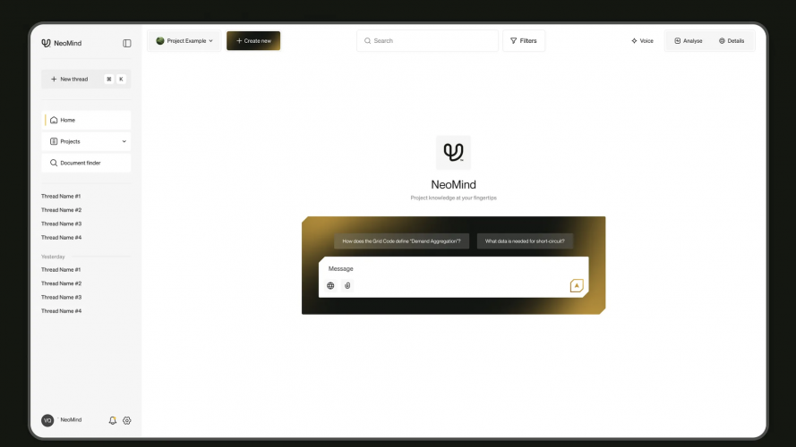 NeoMind | AI Interface for Technical Insights screenshot 1