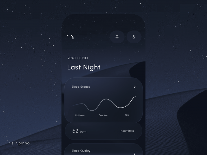Somna | Design of Sleep Pattern Interface screenshot 1