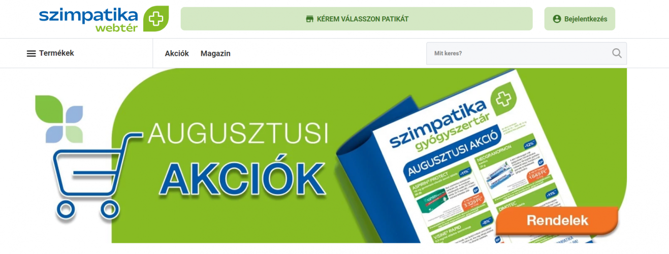 Szimpatika Offers its partner a unique web store on the market screenshot 1