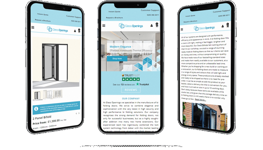 Bespoke Bifold Doors Folding Doors Glass Openings UK screenshot 1