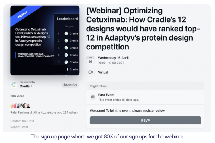 60+ sales interactions per quarter for Cradle screenshot 1