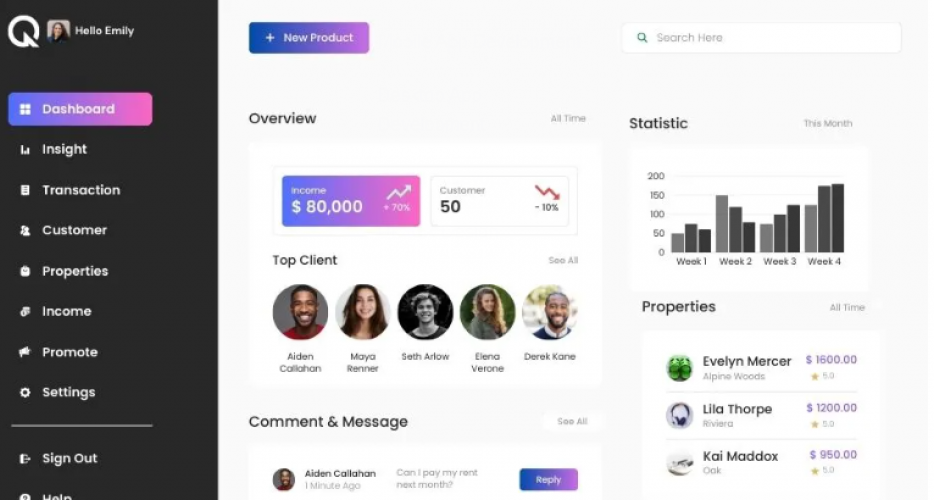 Custom Property Management Portal screenshot 2