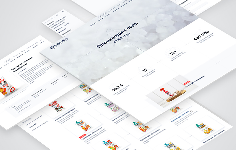 Website for Salt Producer Mozyrsalt screenshot 1