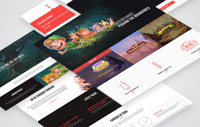 Website and Web Application for Push Gaming screenshot 1