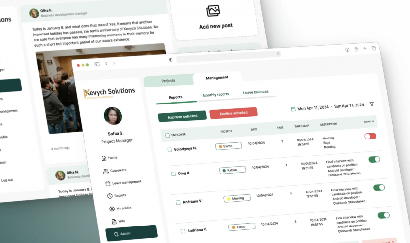Time reporting system- Kaban screenshot 1
