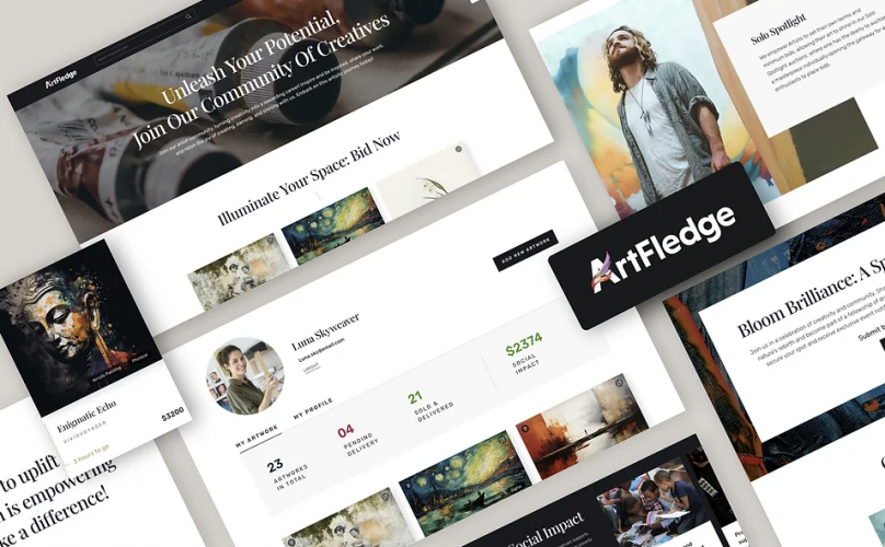 An online art auction platform for budding artists. screenshot 3