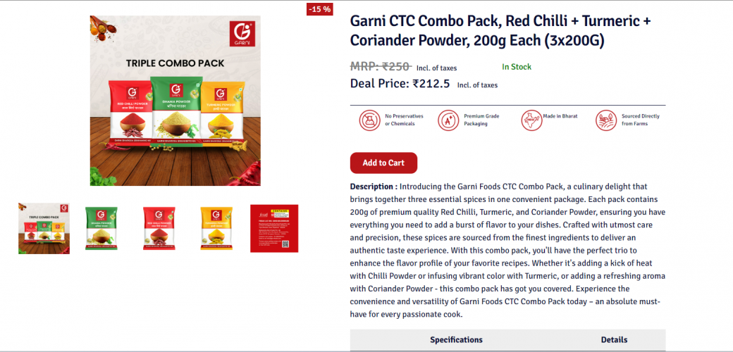 Garni Foods screenshot 2