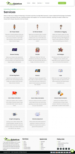  VTuber and Graphics Agency Website Development screenshot 4