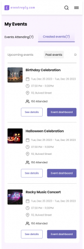 Eventreply App screenshot 3