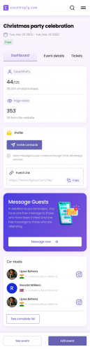 Eventreply App screenshot 1