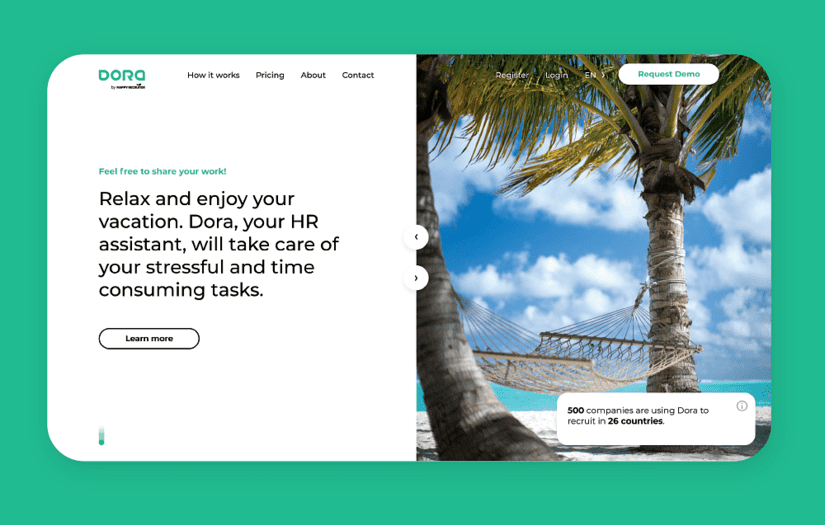 Dora - Branding and Web Design screenshot 1