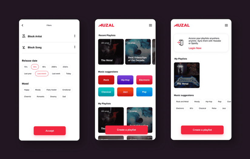 Muzal - Branding & UX/UI screenshot 2