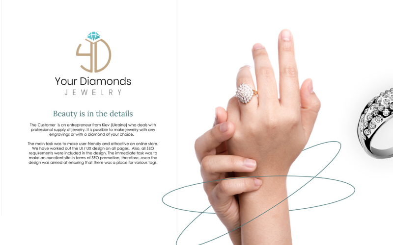 eCommerce for Jewelry Industry Full-Cycle development screenshot 1