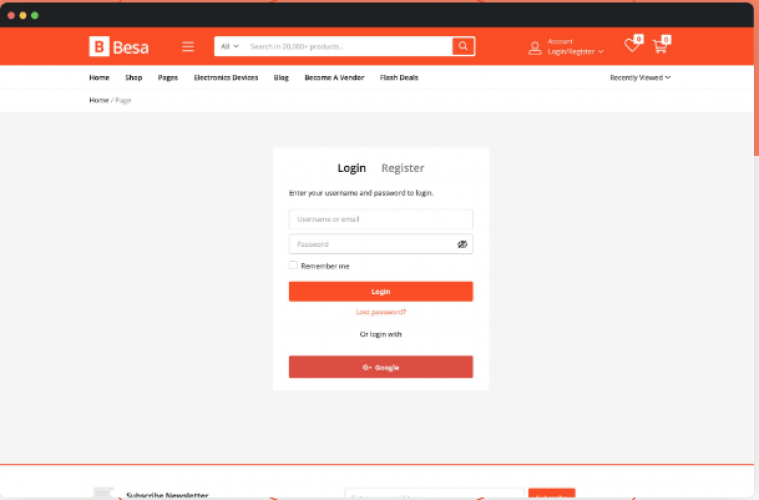 Besa Website screenshot 3
